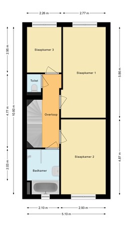 Floorplan - Zonnebaars 43, 2742 NG Waddinxveen